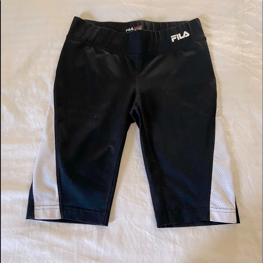Fila Athletic Bike Shorts in Black and White size XS